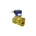 Gc Valves 1/2" NPT, 2-Way Brass Solenoid Valve, Closed, FKM, 24vDC S211GF16K4DG1